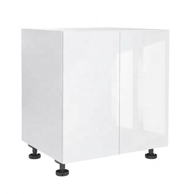 Vila/apartamento de fachada de cor personalizada Armários de cozinha brilhantes Porta com acabamento durável