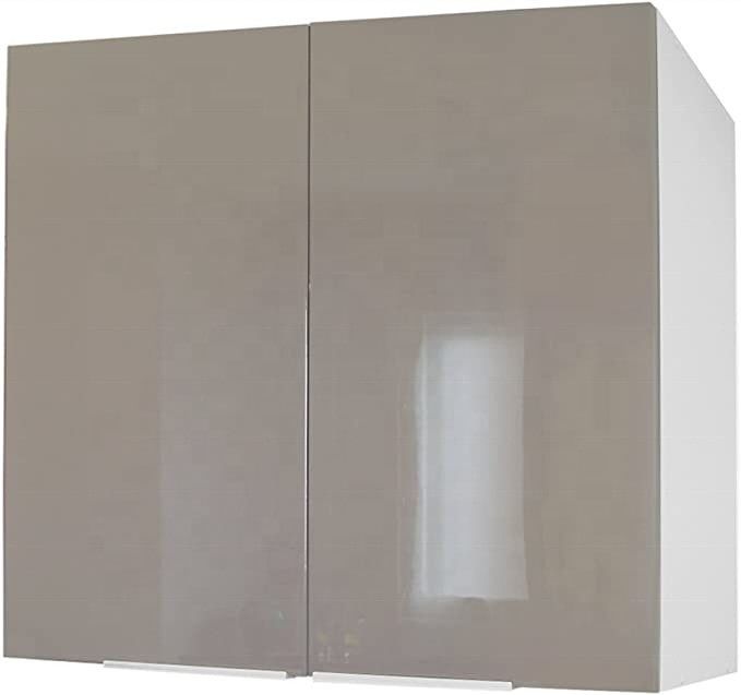 Vila/apartamento de fachada de cor personalizada Armários de cozinha brilhantes Porta com acabamento durável