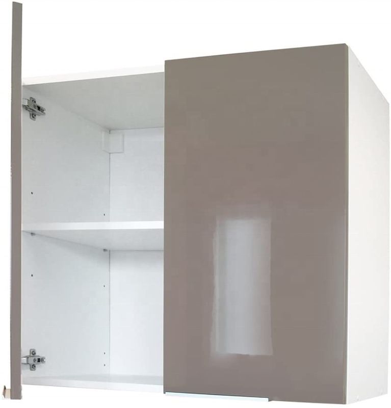 Vila/apartamento de fachada de cor personalizada Armários de cozinha brilhantes Porta com acabamento durável