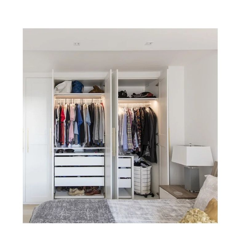 Moderno estilo Sr. HDF Guarda-roupa do quarto de tabuleiro para mobiliário de armário feito sob medida