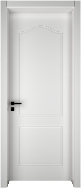 Estilo contemporâneo abertura lateral luxuosa porta interior personalizada com molduras madeira em branco
