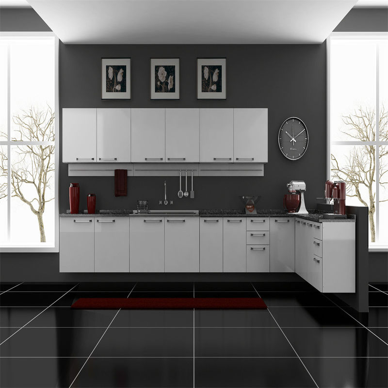 Armário de cozinha modular YALIG de estilo italiano com acessórios Blum Hardware e Toe Kick