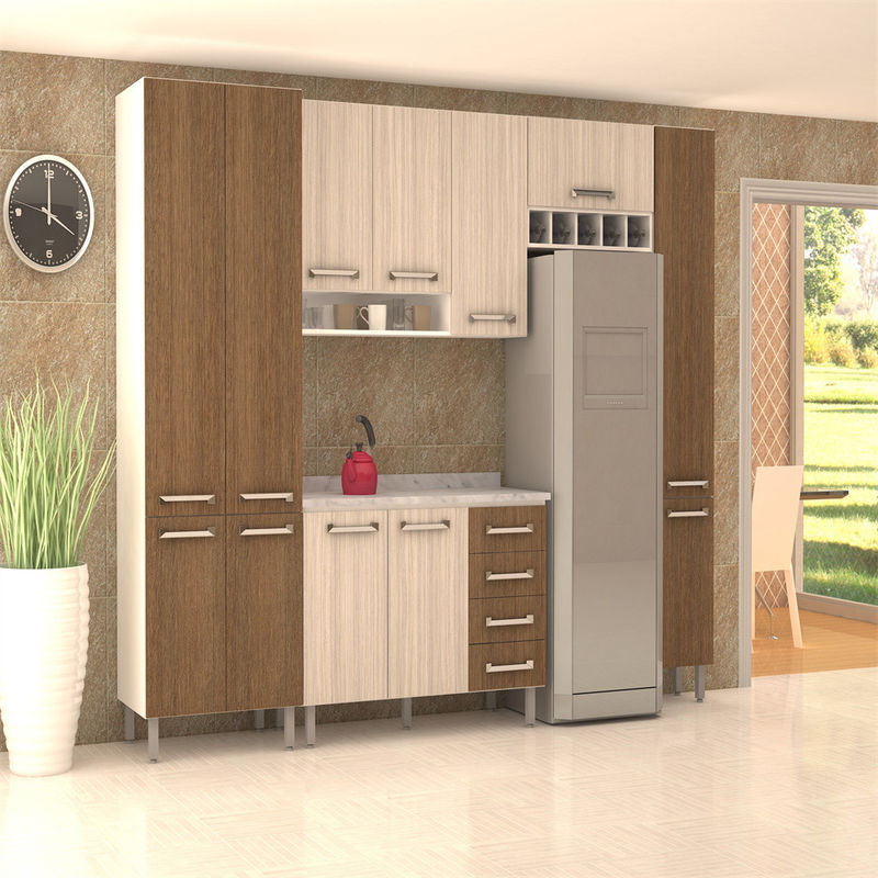 Armário de cozinha modular YALIG de estilo italiano com acessórios Blum Hardware e Toe Kick