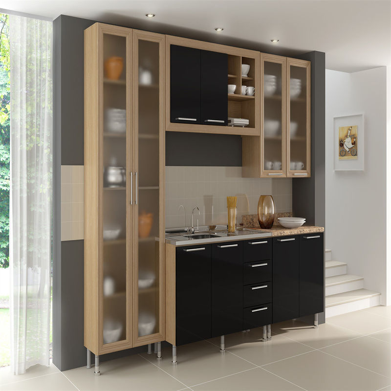 Armário de cozinha modular YALIG de estilo italiano com acessórios Blum Hardware e Toe Kick