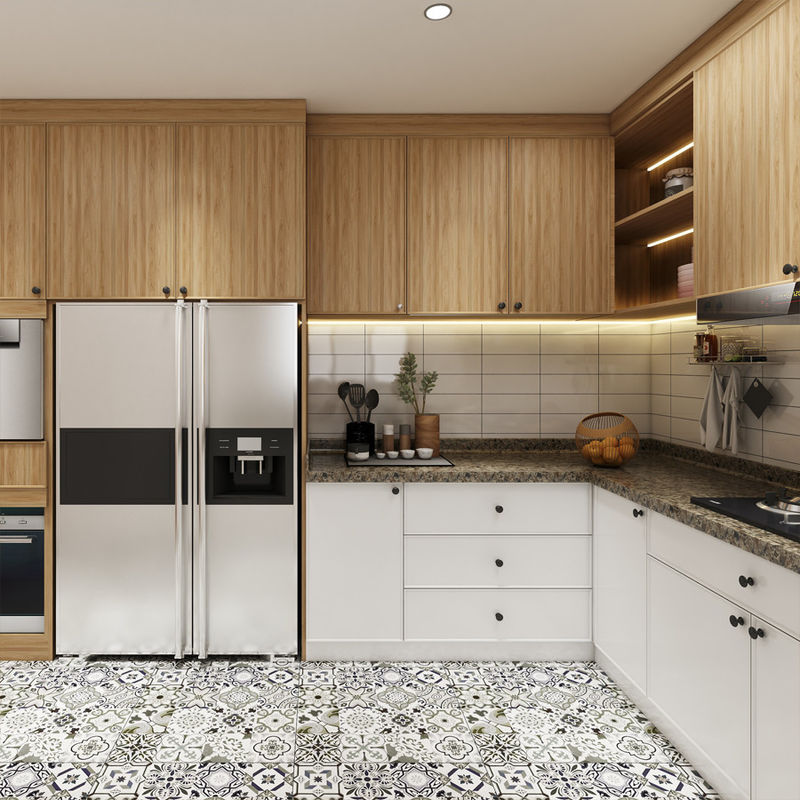 Armários de cozinha de madeira sólida Modular