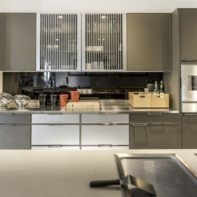 Armários de cozinha de madeira sólida Modular