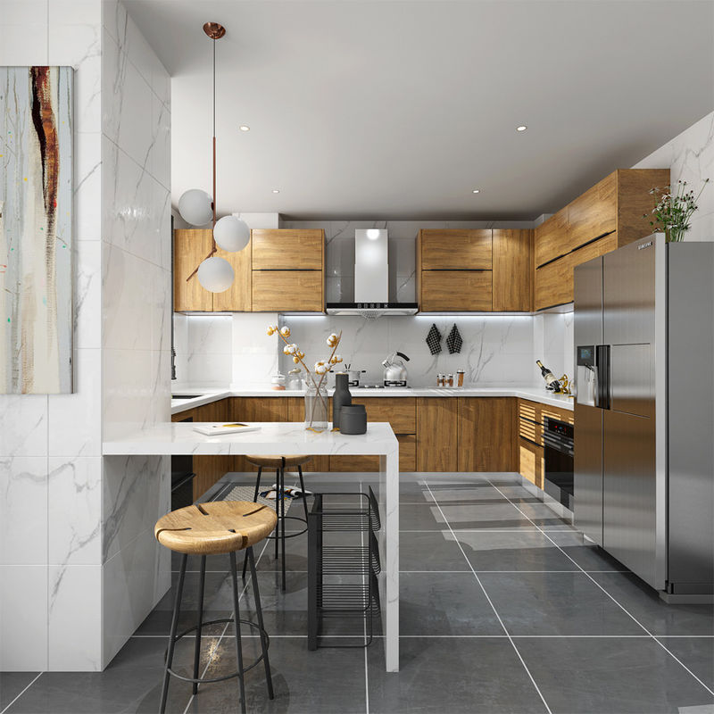 Armários de cozinha de madeira sólida Modular