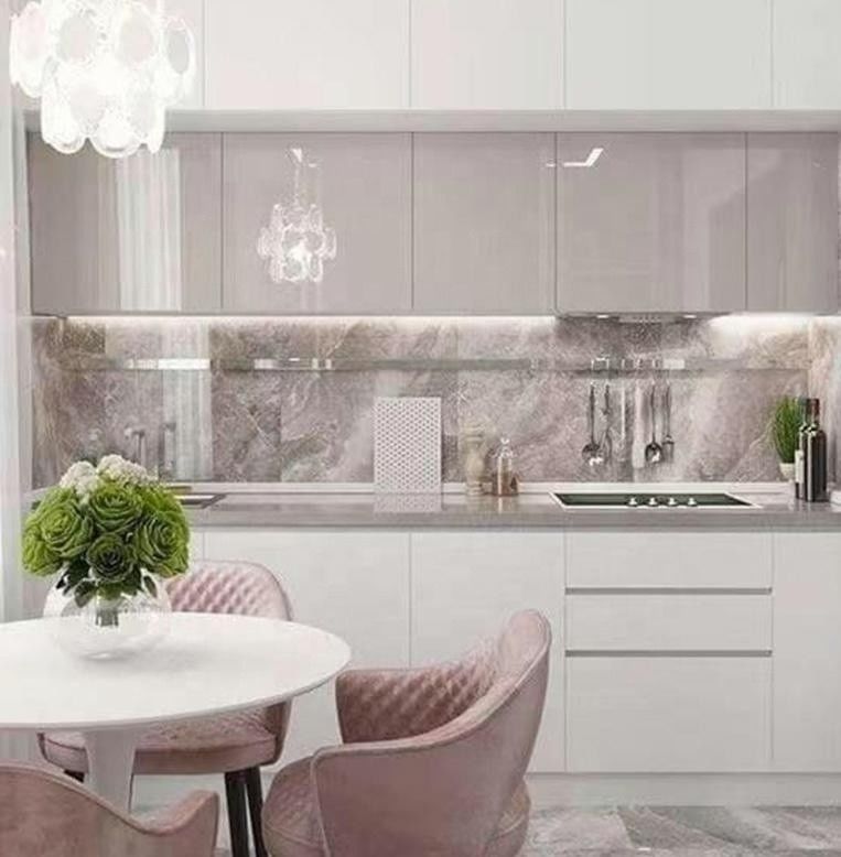 Fabricação perfeita Mercado de Mobiliário Italiano Armários de cozinha modulares com pontapés
