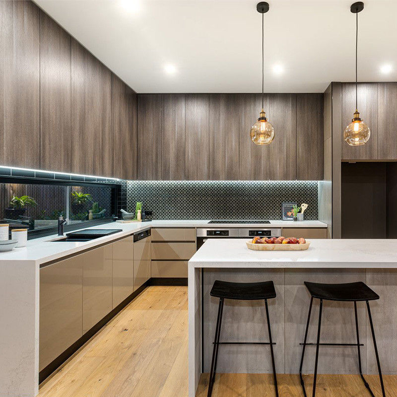 Fabricação perfeita Mercado de Mobiliário Italiano Armários de cozinha modulares com pontapés