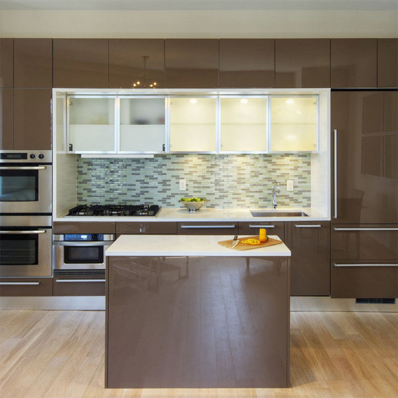 Fabricação perfeita Mercado de Mobiliário Italiano Armários de cozinha modulares com pontapés