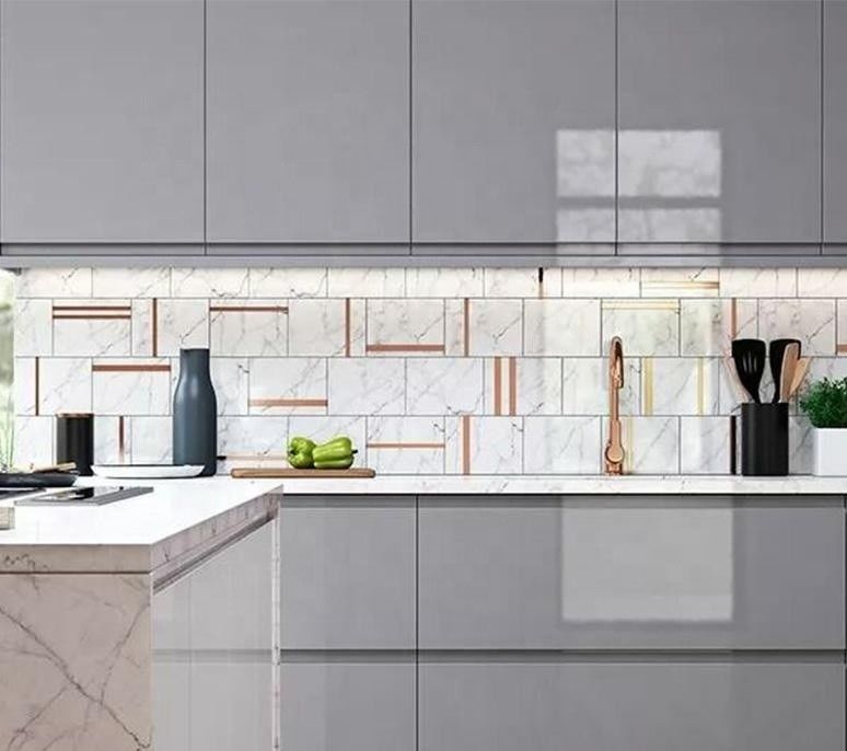 Customizar armário de cozinha altamente ODM / OEM para design moderno armários de cozinha de madeira maciça
