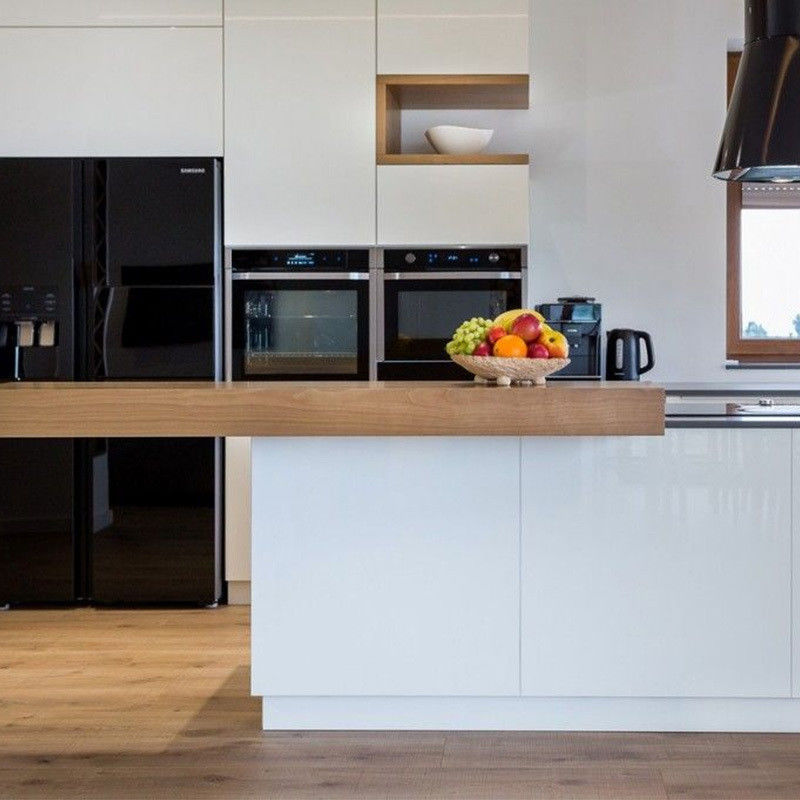 Customizar armário de cozinha altamente ODM / OEM para design moderno armários de cozinha de madeira maciça