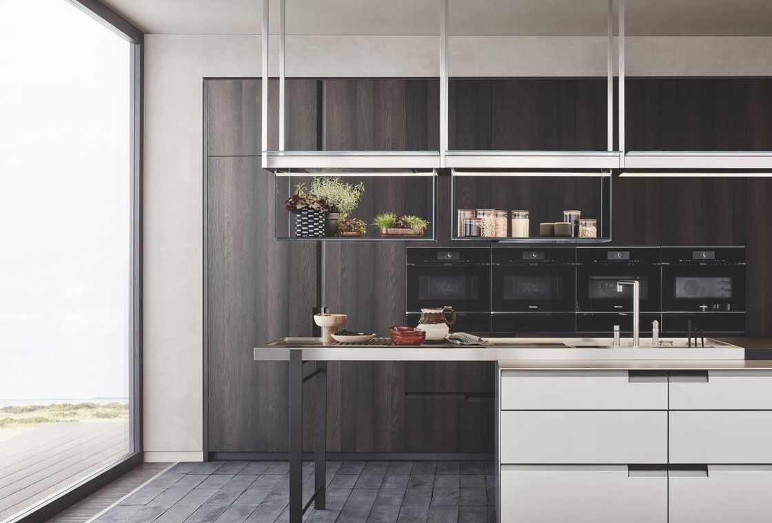 Armários de cozinha de cor de chapa personalizados para villas/apartamentos modernos e duráveis
