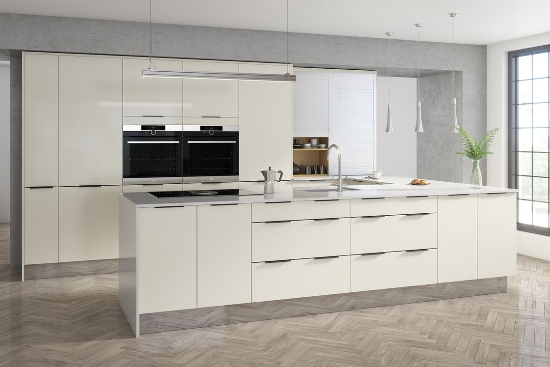 Armário de cozinha personalizado Armários de cozinha modernos Design de luxo para acessórios Blum gaveta