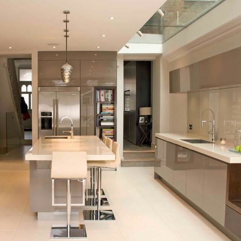 Gabinete Branco Kitchen Unit Set Gabinete de Mobiliário com Artesanato Avançado e Material de Porta HDF