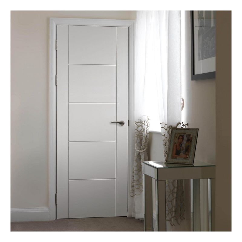 Porta de madeira impermeável personalizada para quarto de estilo moderno Interior 190cm-210cm MDF