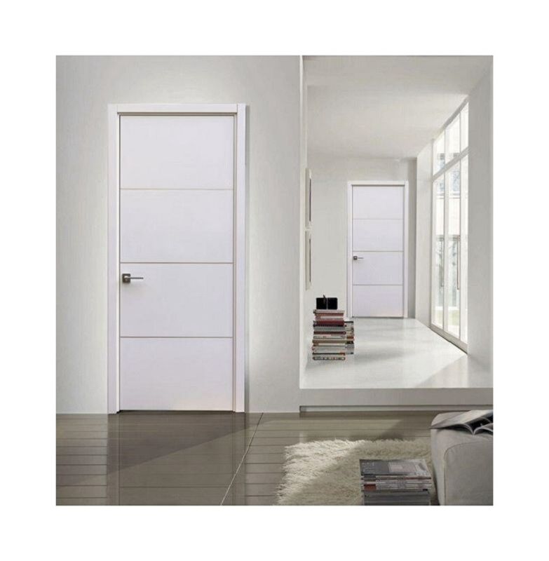 Moderno estilo simples de madeira maciça lado de abertura interior porta do quarto para fácil instalação