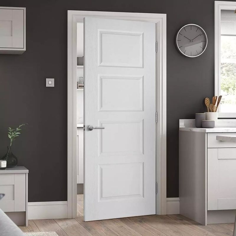 Moderno estilo simples de madeira maciça lado de abertura interior porta do quarto para fácil instalação