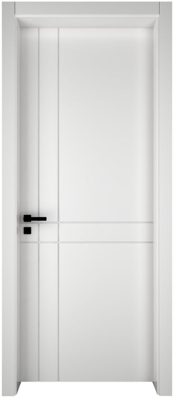 Portas interiores de madeira maciça de luxo de estilo americano com molduras de tamanho personalizado