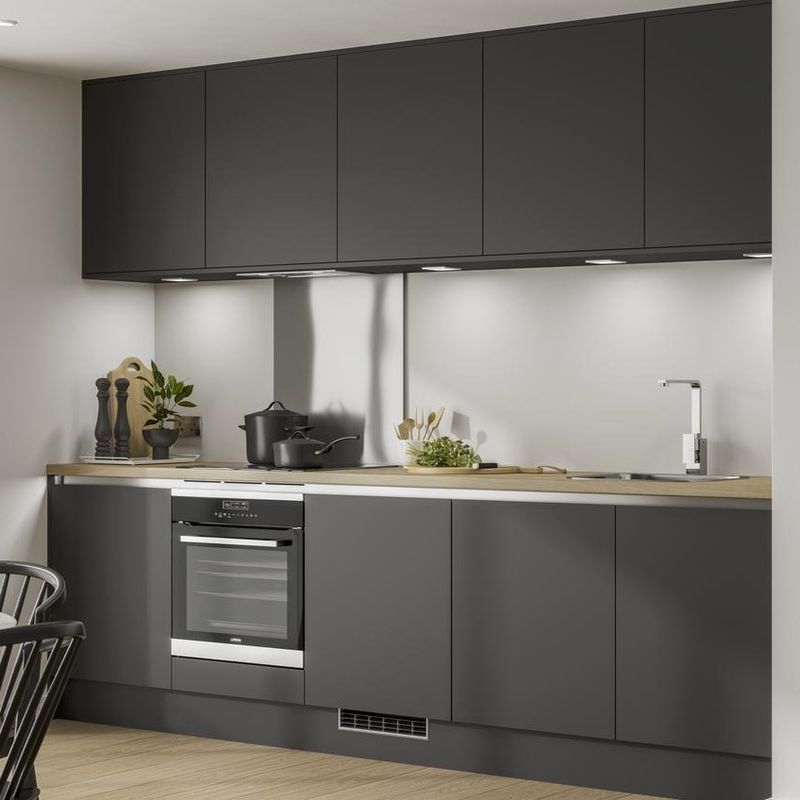 Blum Hardware Armários de cozinha de cor de chapa personalizada com ilhas e design de modelo 3D
