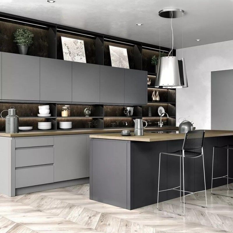 Los Angeles Villa Cozinha Laca Metálica Finish Cabinet Pendente de Parede para uma aparência elegante