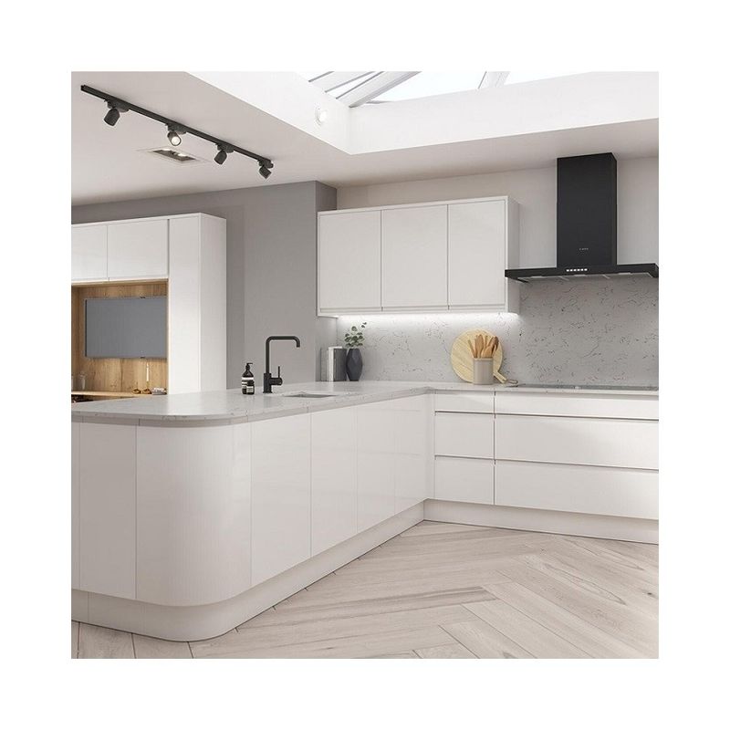 Armários de cozinha de madeira inteligente Mobiliário italiano para villas e apartamentos