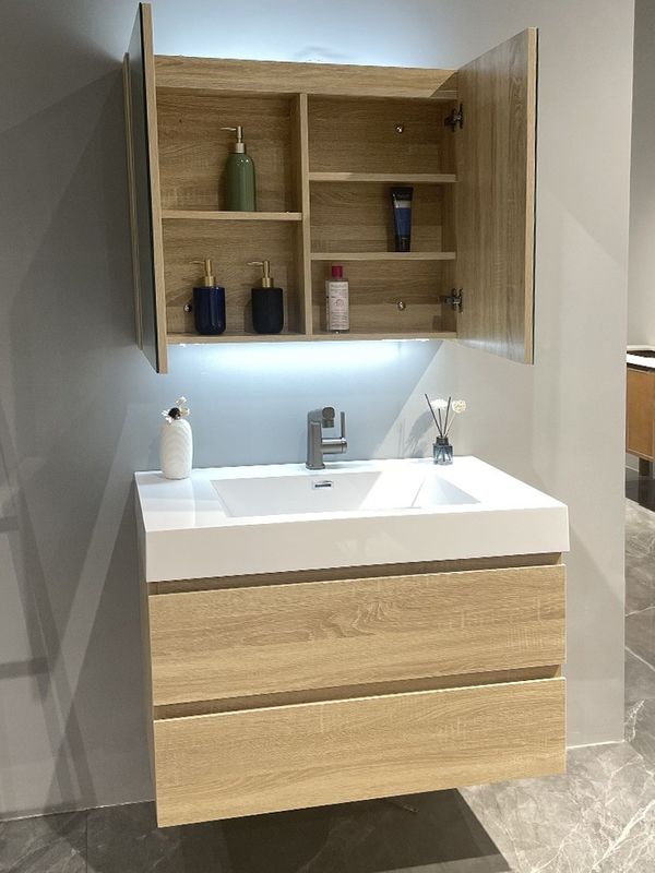 Slides de gaveta Hardware High End Custom Bathroom Vanity Set com material de carcaça MR-MDF