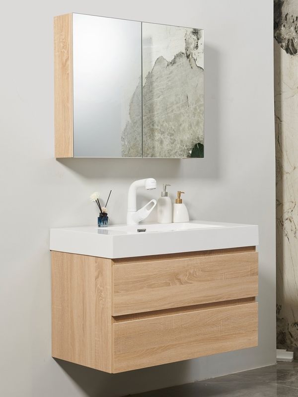 Slides de gaveta Hardware High End Custom Bathroom Vanity Set com material de carcaça MR-MDF
