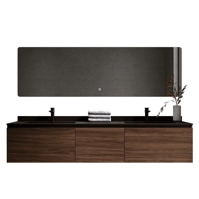 Banheiro Euro Style Vanity com largura personalizada e material de carcaça MR-MDF de cima