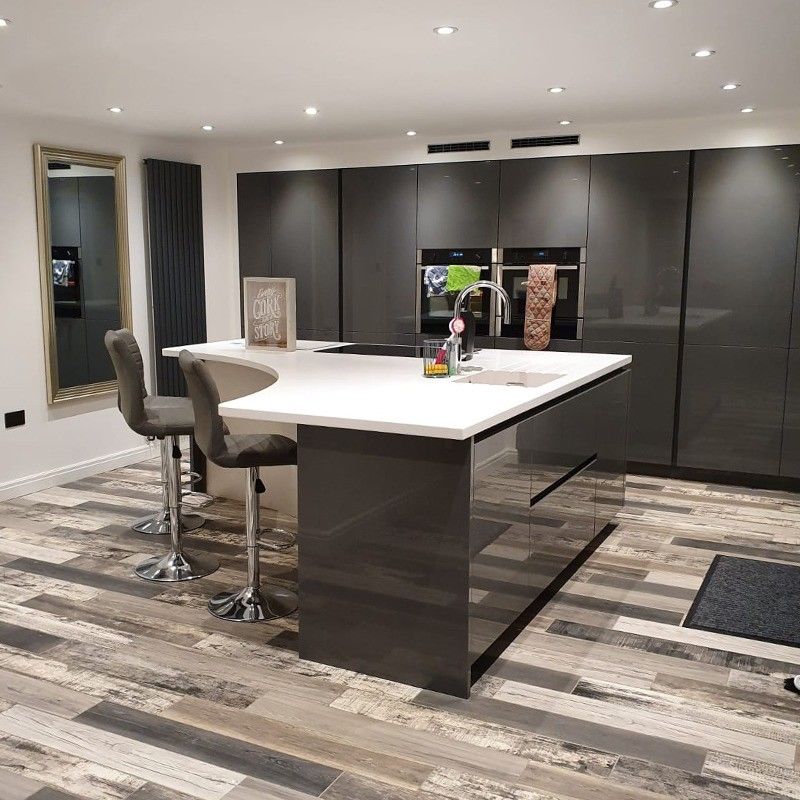 Mdf Modular Ass Modern Armário Conjuntos em Finish de Veneer para Bunnings Armários de Cozinha