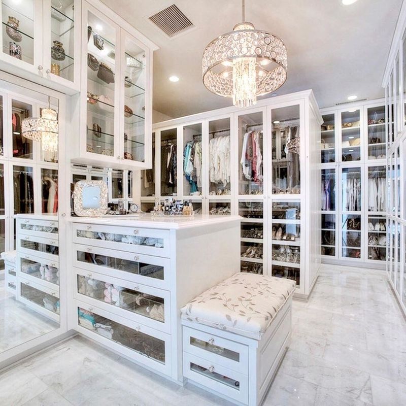 End MR HDF Guarda-roupa de tabuleiro para armário de luxo Walk-in na personalização de quarto moderno
