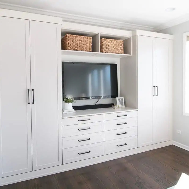 Pop Style Luxury Custom Storage Guarda-roupa de quarto em design moderno com estilo de madeira PANEL