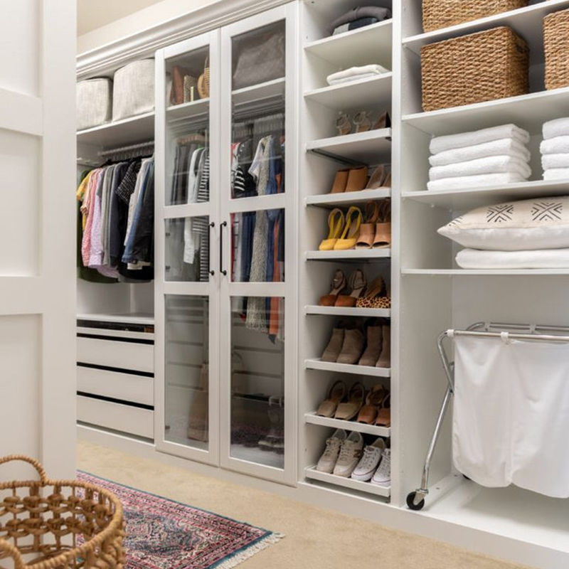 Pop Style Luxury Custom Storage Guarda-roupa de quarto em design moderno com estilo de madeira PANEL