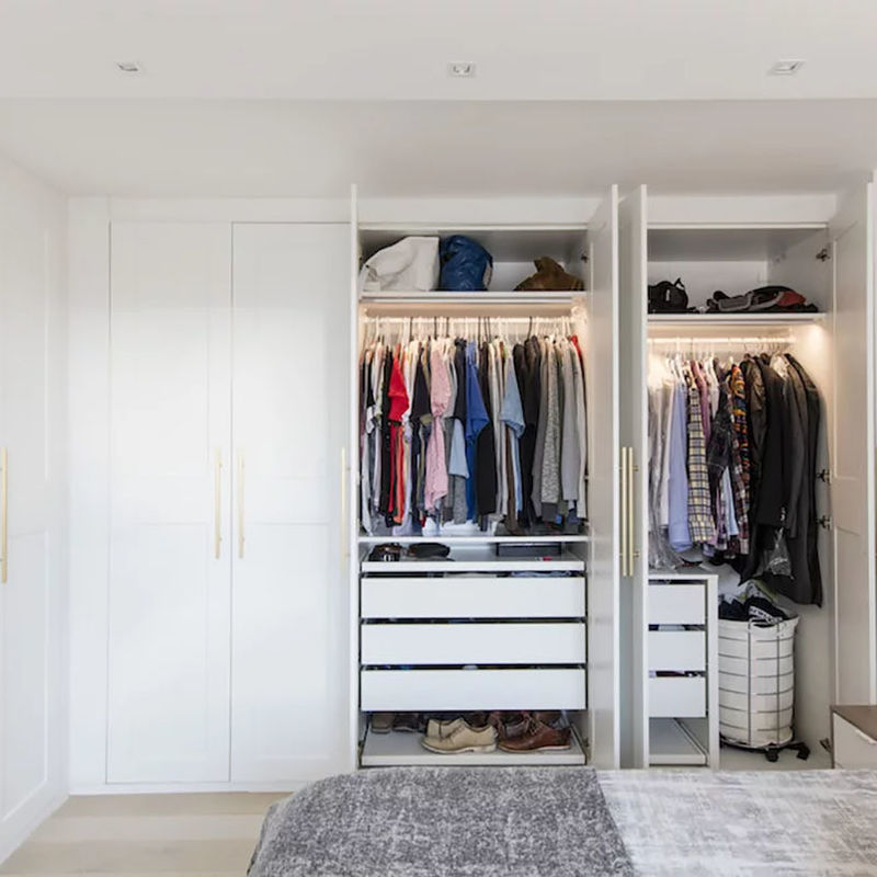 Pop Style Luxury Custom Storage Guarda-roupa de quarto em design moderno com estilo de madeira PANEL