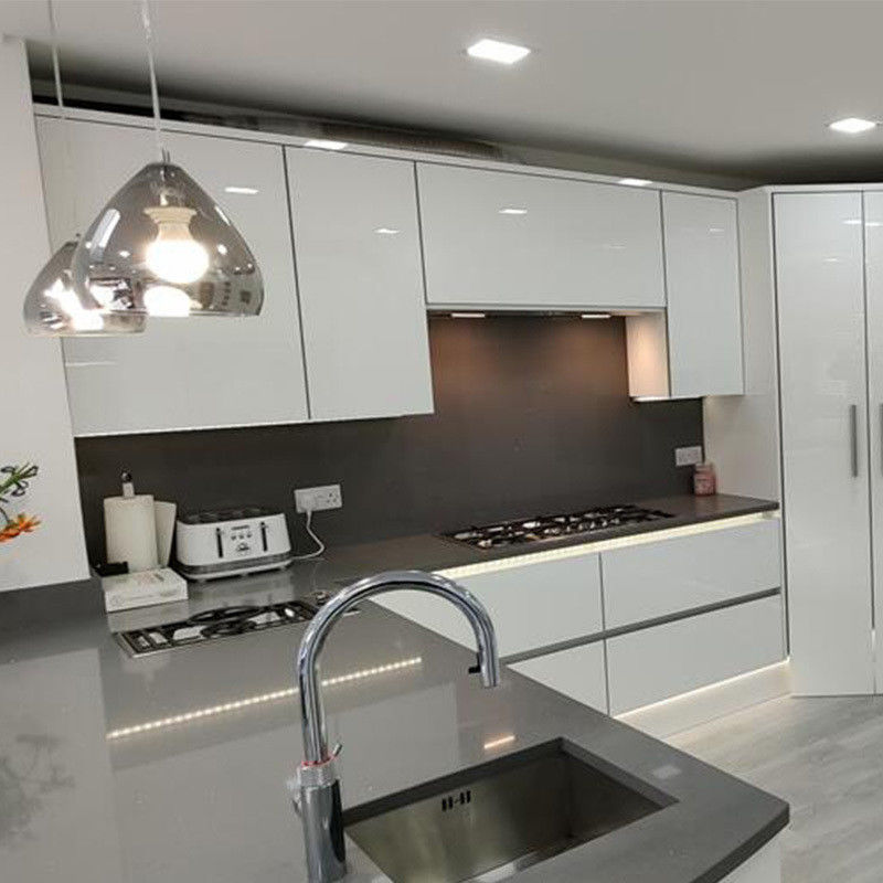 Cor de Veneer personalizada YALIG Armazém de cozinha de estilo moderno de madeira luxuoso de alta qualidade