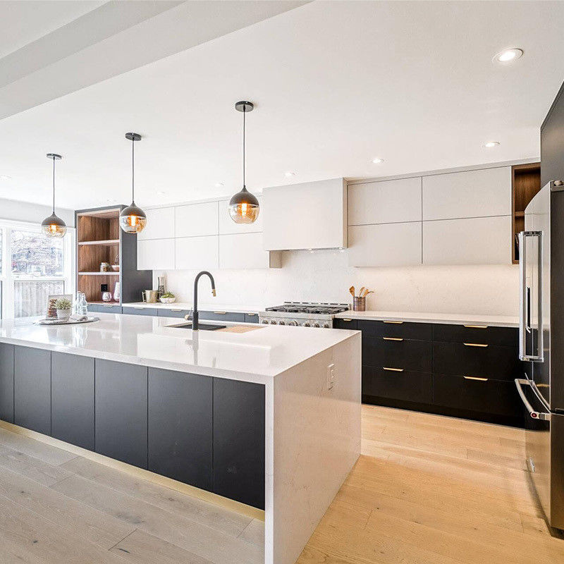 Blum Hardware tamanho personalizado estilo mate armazém de cozinha à prova d'água para a sua casa