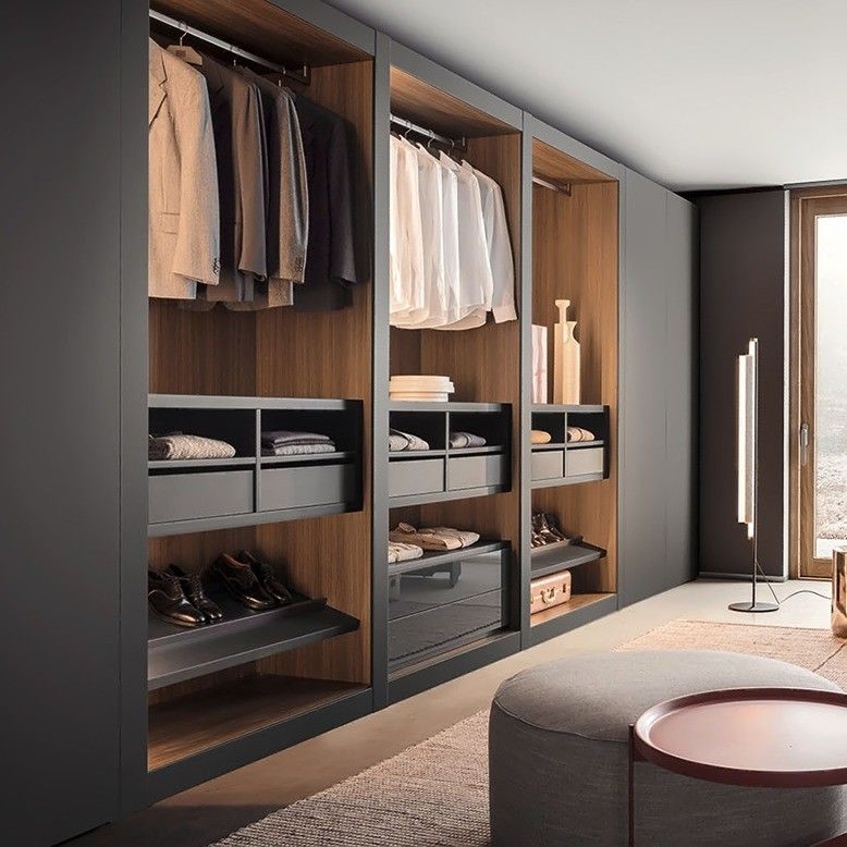 Armário de Armário de Madeira de Design Contemporâneo para Mobiliário de Quarto de Alta Qualidade em Estilo Moderno