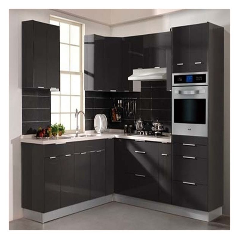 Fácil limpo Vantagem Personalização Armários de cozinha de estilo moderno brilhante para apartamento