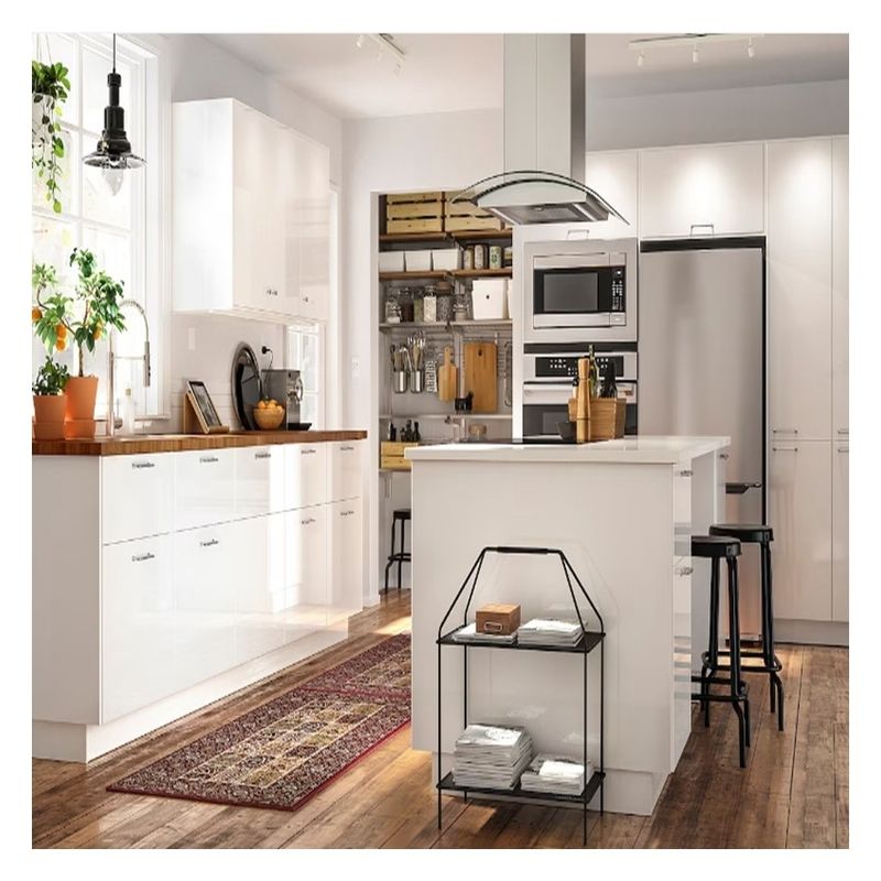 Armários de cozinha de estilo moderno para apartamento