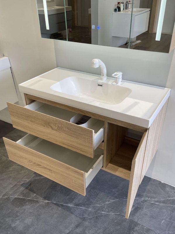 Hotel Banheiro Retangular Parede Montada Vaidade com Quartz Pedra Decoração de balcão