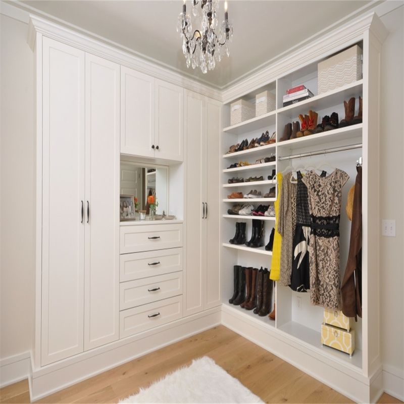 Guarda-roupa específica YALIG Branco Armário de luxo com gavetas e estante de calças