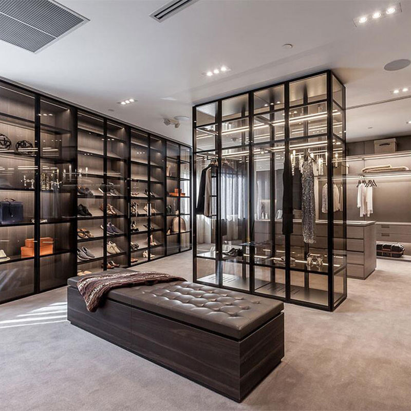 Armários de madeira de estilo europeu Prático guarda-roupa personalizado para a sua casa