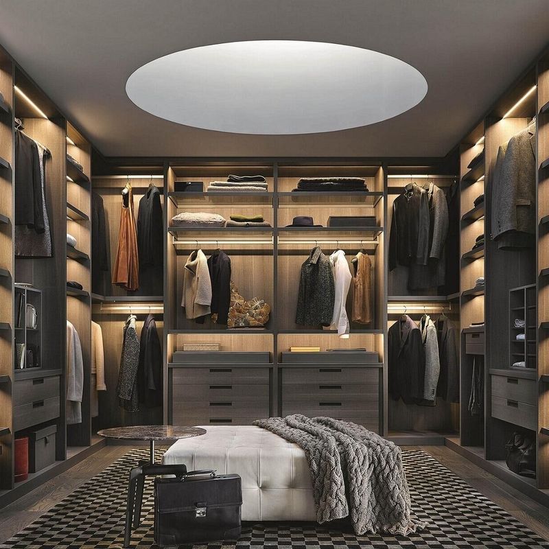 Armário de quarto de madeira de estilo europeu contemporâneo