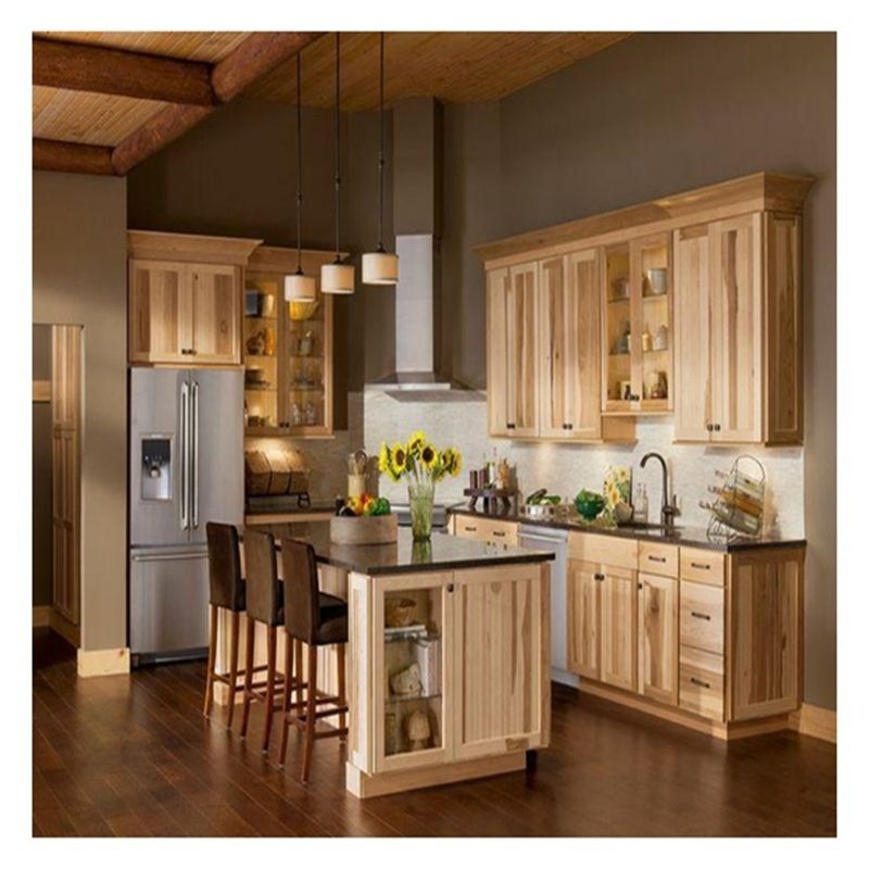 Armários de cozinha de estilo shaker de madeira maciça rústica livre CAD / 3D com desenhos de ilha de cozinha