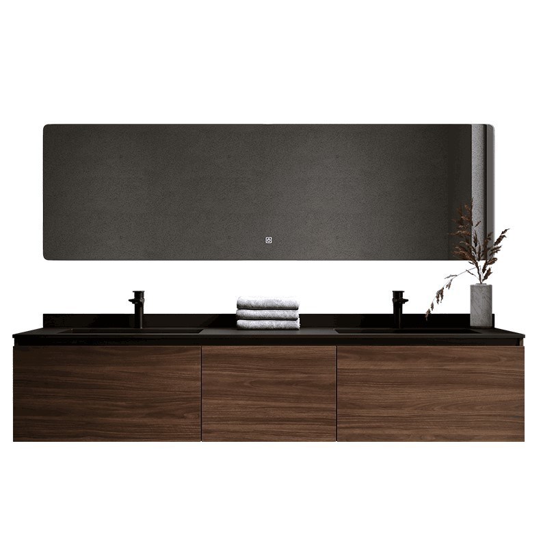 Armário de banheira de banheira duplo feito de madeira maciça para padrão ambiental E1