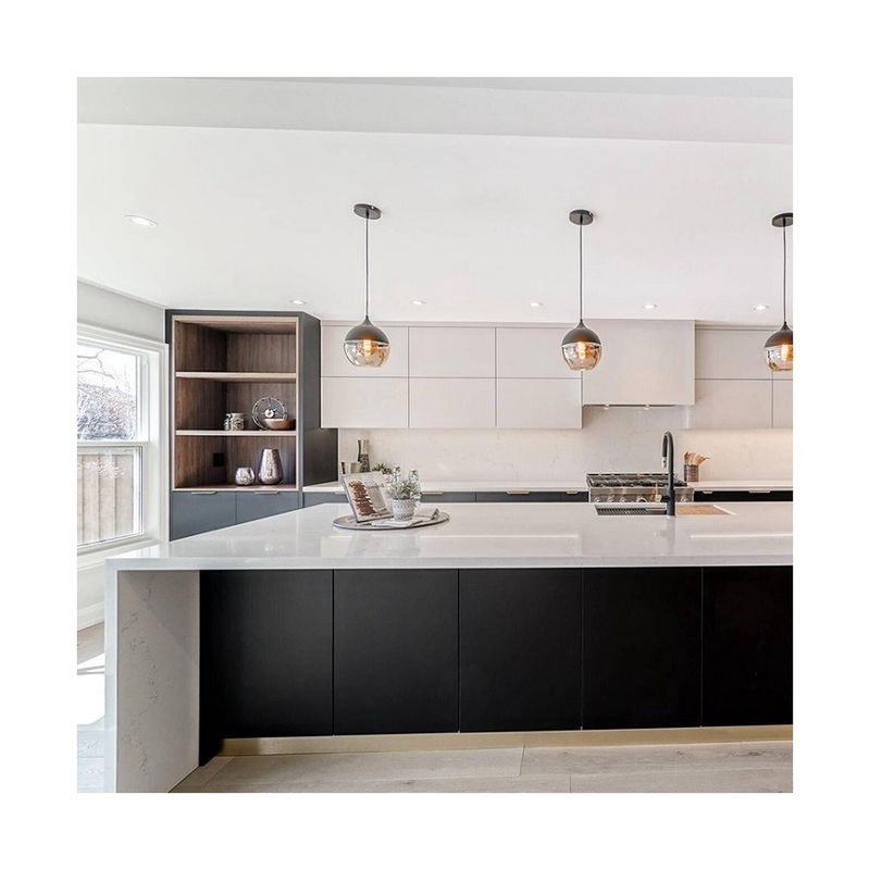 Armários de cozinha resistentes à água de design moderno personalizado