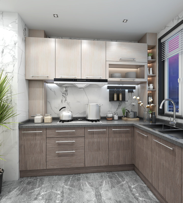 Conjunto completo de armários de cozinha com vantagem e personalização à prova d'água e à prova de fogo