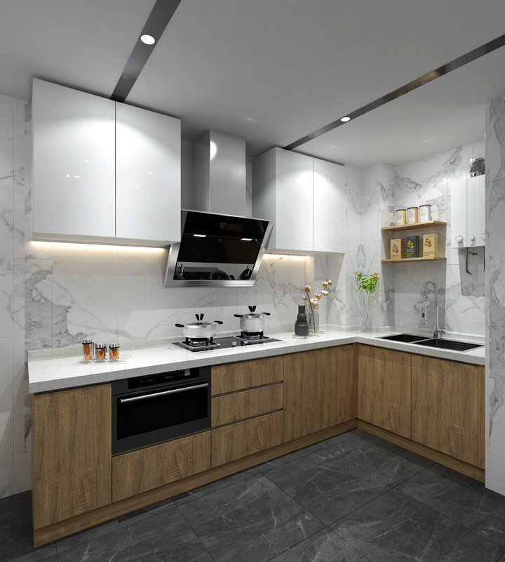 Conjunto completo de armários de cozinha com vantagem e personalização à prova d'água e à prova de fogo