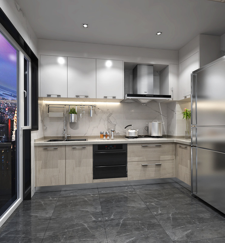 Conjunto completo de armários de cozinha com vantagem e personalização à prova d'água e à prova de fogo