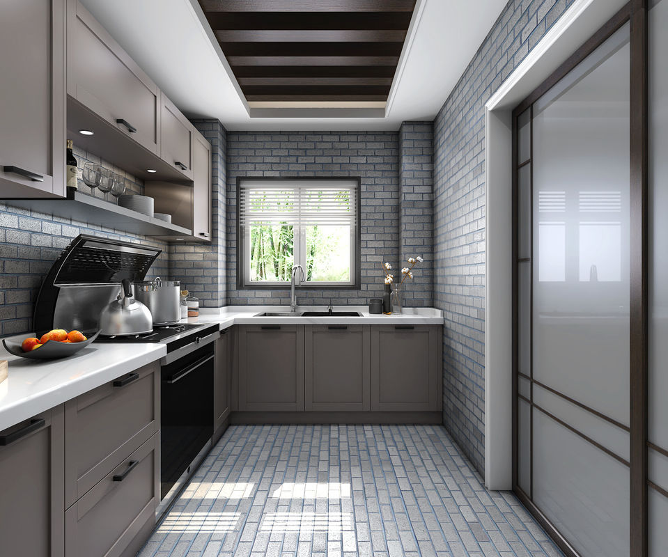 Conjunto de gabinete pendurado de parede de design moderno e à prova d'água para móveis de cozinha